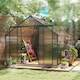 image 2 of Outsunny 8x12ft Polycarbonate Walk-in Greenhouse Outdoor w Double Sliding Door