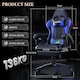 image 2 of Rattantree Ergonomic Gaming Chair Massage Lumbar Footrest Leather Swivel 150 Kg Capacity