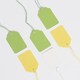 image 5 of Blick Tags Strung, 45mm x 28mm, Rectangular, Green, 1000 Labels