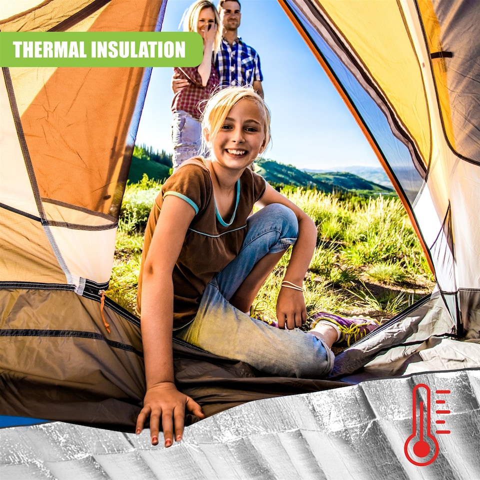 image 1 of GEEZY Camping Mat Foam Sleeping Pad Silver 180cm x 50cm