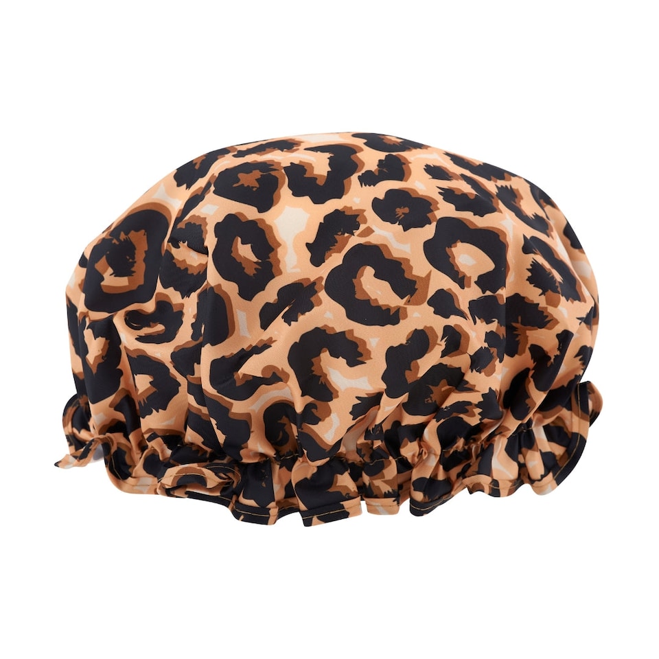 image 1 of SMUG Shower Cap - Leopard Print