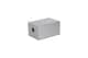 image 1 of Soft Wood Silver Painted Storage Box with Star Cut Out | Silver | Silver | One Size | 1