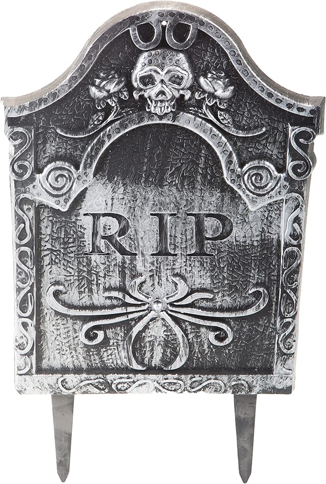 image 1 of VFM e-Store XL Halloween Tombstone Outdoor Prop - Scary Grave Garden Stake