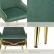 image 5 of Dining Chair Avane - velvet look, padded armchair, high backrest and armrests | Green | green | 6