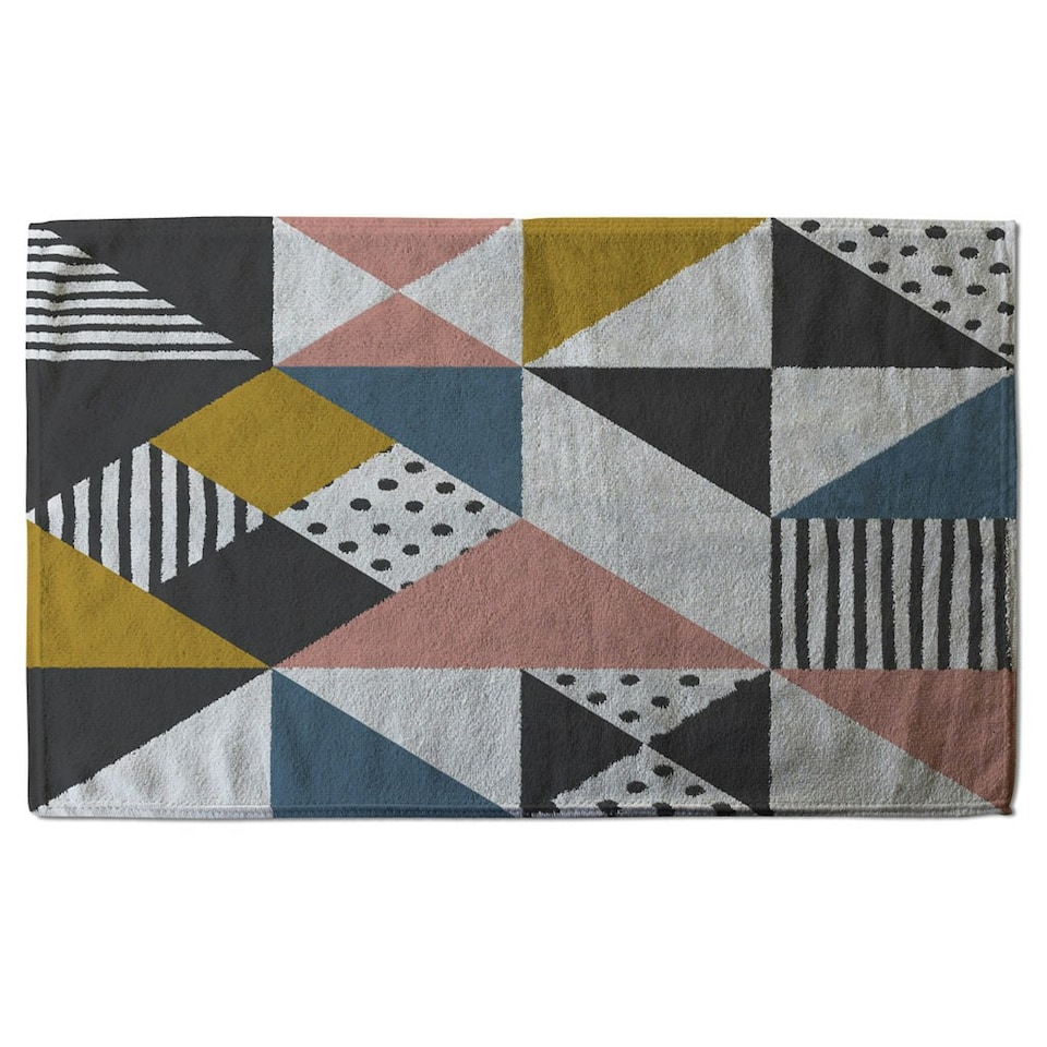 image 1 of Coloured Geometric Pattern (Kitchen Towel)