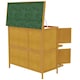 image 8 of PawHut Rabbit Hutch, Double Decker Cage w/ Roof, Divider, Ramp, Yellow