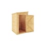 image 7 of 4 x 4 Modular Garden Shed Windowless Wooden Shiplap Pent Tongue and Groove Storage Brown