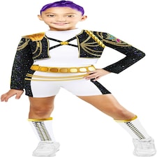 Rubie's Official Netflix K-Pop Demon Hunters Deluxe Rumi Costume | Sequin Top & Shorts with Printed Design | Girls Fancy Dress | Officially Licensed Golden Child Halloween Costume | Kids Sizes