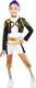 image 1 of Rubie's Official Netflix K-Pop Demon Hunters Deluxe Rumi Costume | Sequin Top & Shorts with Printed Design | Girls Fancy Dress | Officially Licensed Golden Child Halloween Costume | Kids Sizes