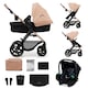 image 1 of Kinderkraft Travel System Moov 2 3In1 + Mink Pro Car Seat | Cream