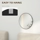 image 5 of HOMCOM Wall Mirror for Living Room Bedroom, 61 cm Circle Bathroom Mirror, Black