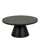 image 1 of Soli Low Round Ceramic Coffee Table in Black 85.7x40cm