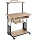 image 1 of Desk Fife - 3 levels, attachable shelf and keyboard tray, 4 castors | Brown | industrial wood light, oak Sonoma | 80 x 65,50 x 130,50 cm | 1