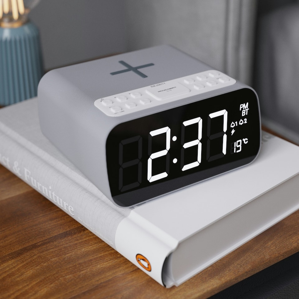 image 1 of Majority Darwin Alarm Radio Wireless Charging | FM Radio | 5.4 Bluetooth Connectivity