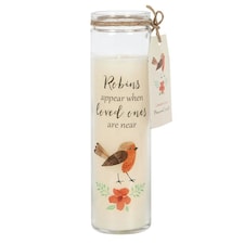 Something Different Robins Appear Cranberry Scented Candle - White - One Size