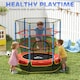 image 9 of HOMCOM Trampoline for Kids w Enclosure Net Built-in Zipper 3-10 Year