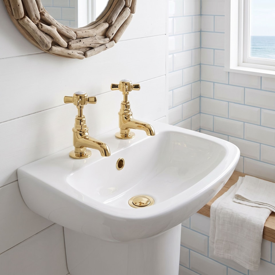 image 1 of Balterley Traditional Bathroom Crosshead Basin Pillar Taps