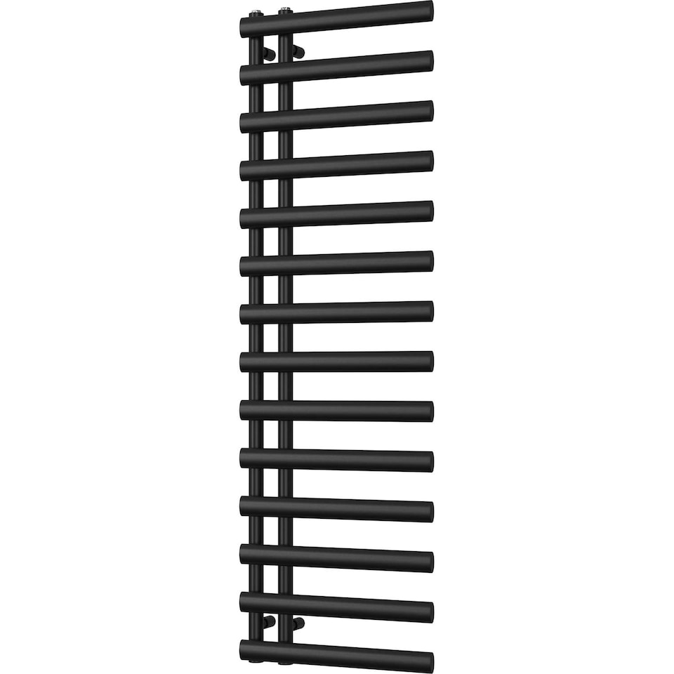 image 1 of Elyan Heated Towel Bathroom Radiator - Black - (H) 1592mm x (W) 500mm