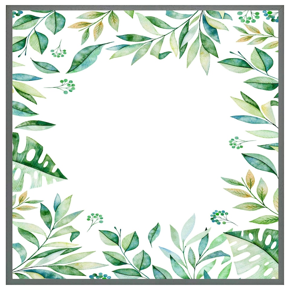 image 1 of Light botanical leaves (Picture Frame) White | L