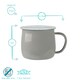 image 3 of Argon Tableware Coloured Enamel Belly Mugs - 375ml - Grey - Pack of 6 Grey