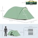 image 5 of Outsunny Compact Camping Tent w/ Vestibule & Mesh Vents for Hiking Green