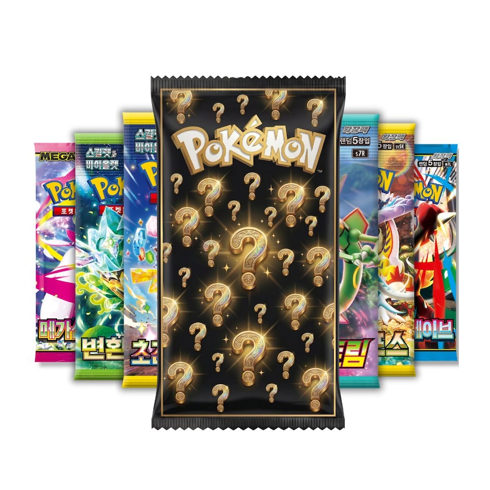 image 1 of Pokemon Korean Assorted Booster Pack Bundle - 6 Pack Mystery Mix
