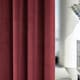 image 3 of Oxford Red Velvet Curtains 46 x 54 inch (117 x 137 cm) 100% Blackout Pencil Pleat Thermal Noise Reducing Curtains for Bedroom and Living Room