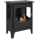 image 1 of HOMCOM Freestanding Ethanol Fireplace, Steel Bioethanol Fireplace with Stainless Steel Flame Snuffer, 0.9L Tank, 3 Hours Burning Time for Indoor, Black | Black