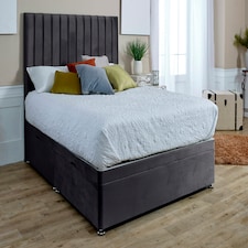 Sophia Divan Ottoman Plush Single Bed Frame - Steel
