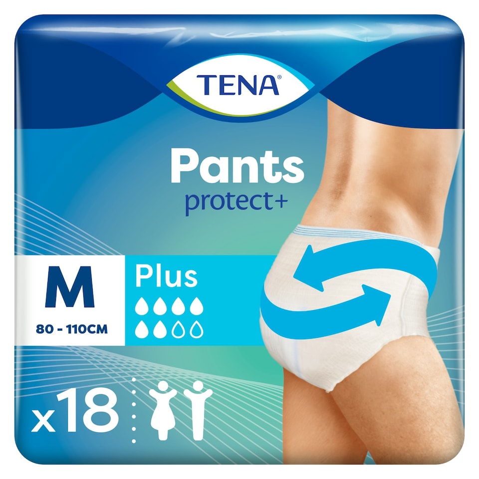 image 1 of TENA Protect Plus Pants Pants Plus (UcM) Medium Single Pack 18 Inco Unisex Pants