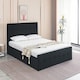 image 2 of Ottoman Storage Bed black 4ft small double velvet cushioned bedroom