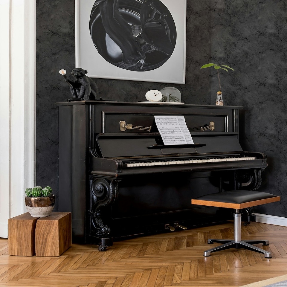 image 1 of NuWallpaper NUS4984 Hayden Peel & Stick Wallpaper, Black Multi