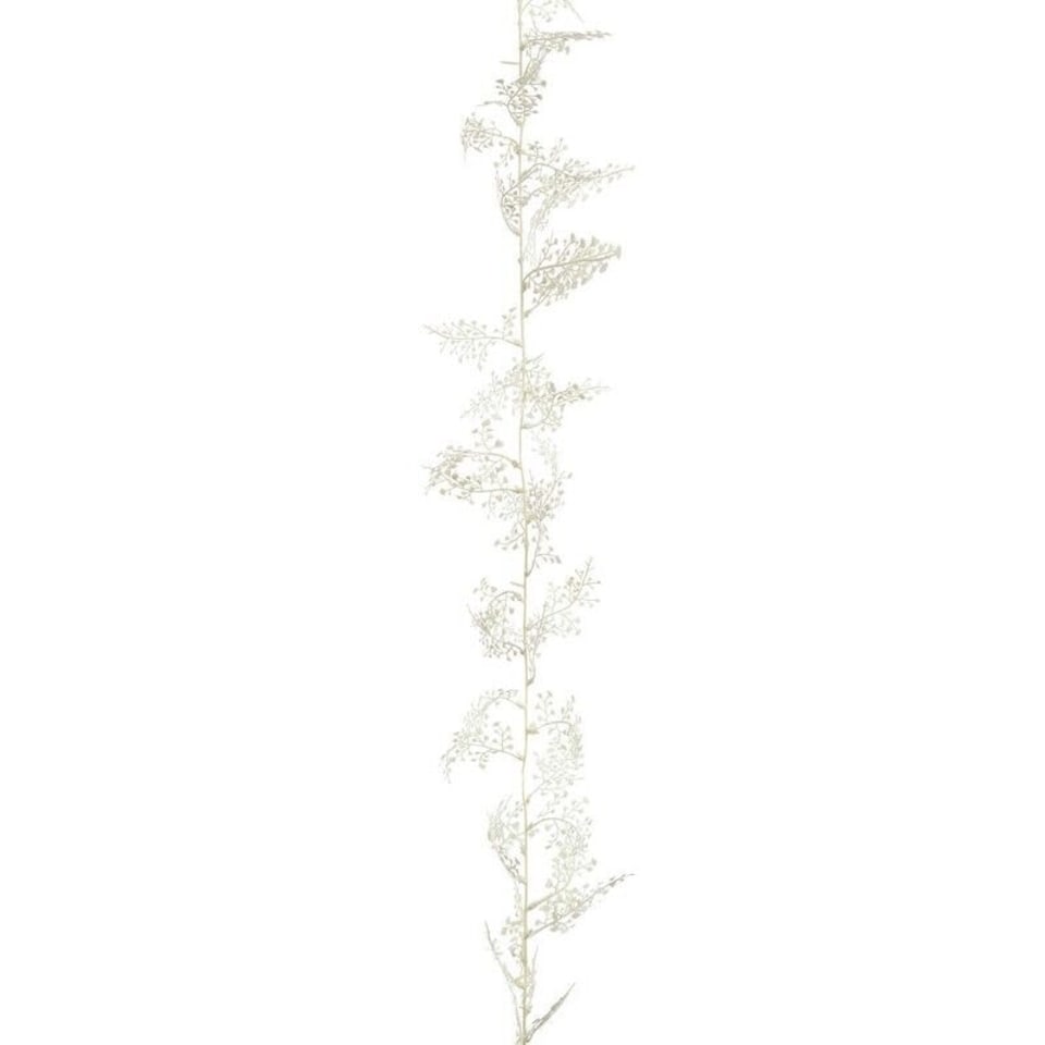 image 1 of Premier Glitter Maidenhair Fern Christmas Garland - White - 1.8m