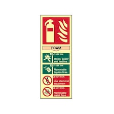 Scan Fire Extinguisher Composite Foam - Photoluminescent 75 X 200mm - Multi Colour - One Size