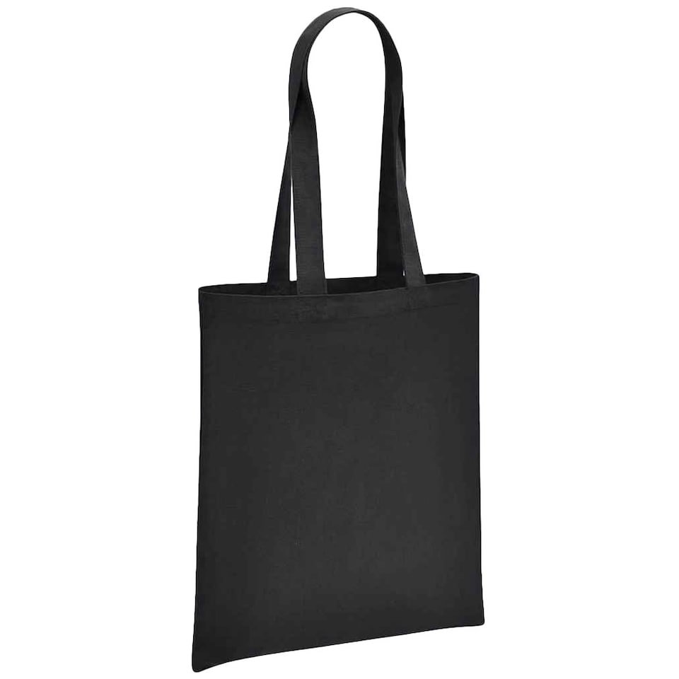 Brand Lab Organic Cotton Long Handle Shopper Bag - Black - One Size Black