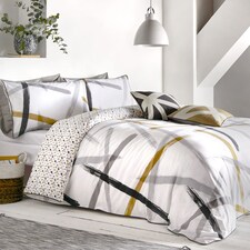 Appletree Leda Duvet Cover Set Grey/Ochre