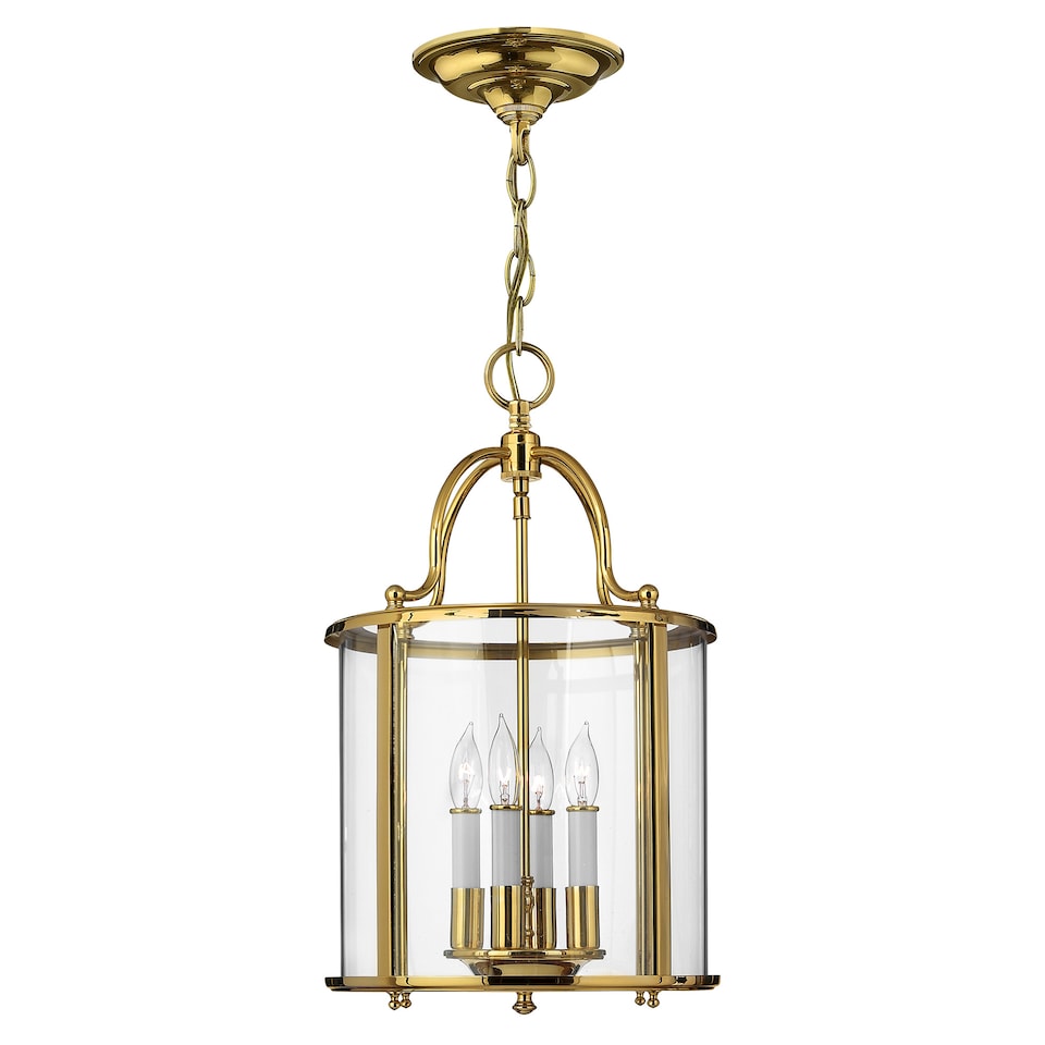 image 1 of Gentry 4 Light Medium Ceiling Lantern Pendant Polished Brass, E14