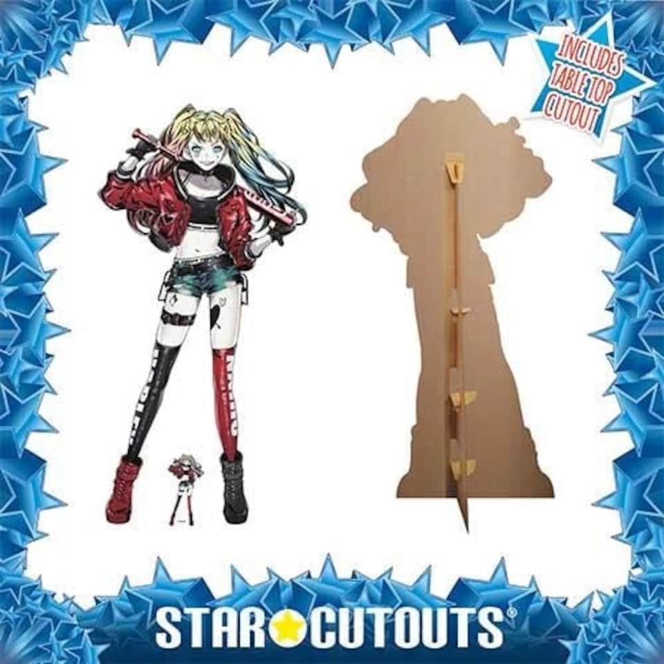 image 1 of Harley Quinn Anime Style DC Comics Lifesize Cardboard Cutout 176cm