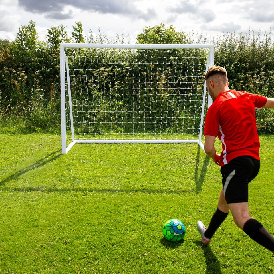 image 1 of 8 x 6ft Football Goal, Carry Case and Target Sheet White