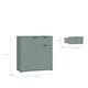image 9 of Ganymede 2 Door Cupboard with Drawer in Sage Green