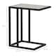 image 3 of HOMCOM C Shape Side Table w/ Wood-Effect Top Grey