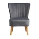 image 1 of Arezza Velvet Accent Chair - Grey