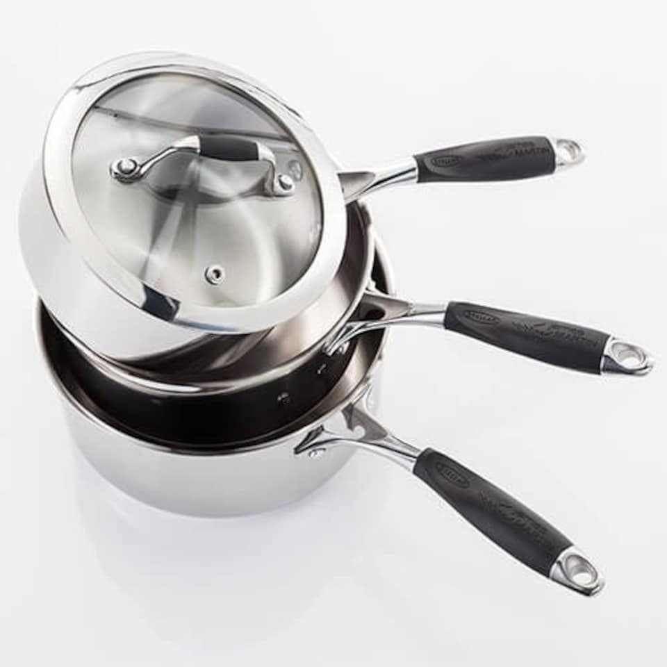image 1 of James Martin 3 Piece Saucepan Set