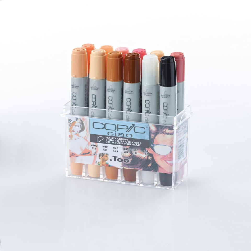 image 1 of Copic CIAO Marker, Skin Tone, Set of 12