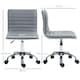 image 7 of HOMCOM Armless Mid-Back Adjustable Office Chair with 360 Swivel Light Grey