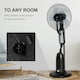 image 6 of HOMCOM 18" Pedestal Fan with Water Mist Spray, Misting Fan, 2.8L Tank Black