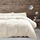image 1 of Cuddly Deep Pile Faux Fur Duvet Cover Set | Cream
