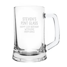 Personalised Free Text Pint Stern Tankard Clear