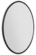 image 3 of The Fenestra - Black Edged Circular Modern Wall Mirror 43" (110CM) Diameter | Black