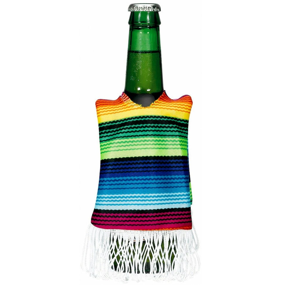 Amscan Fabric Rainbow Striped Bottle Cover - Multicoloured - One Size